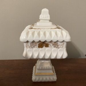 Westmoreland Milk Glass Wedding Bowl (or candy dish, pedestal dish )